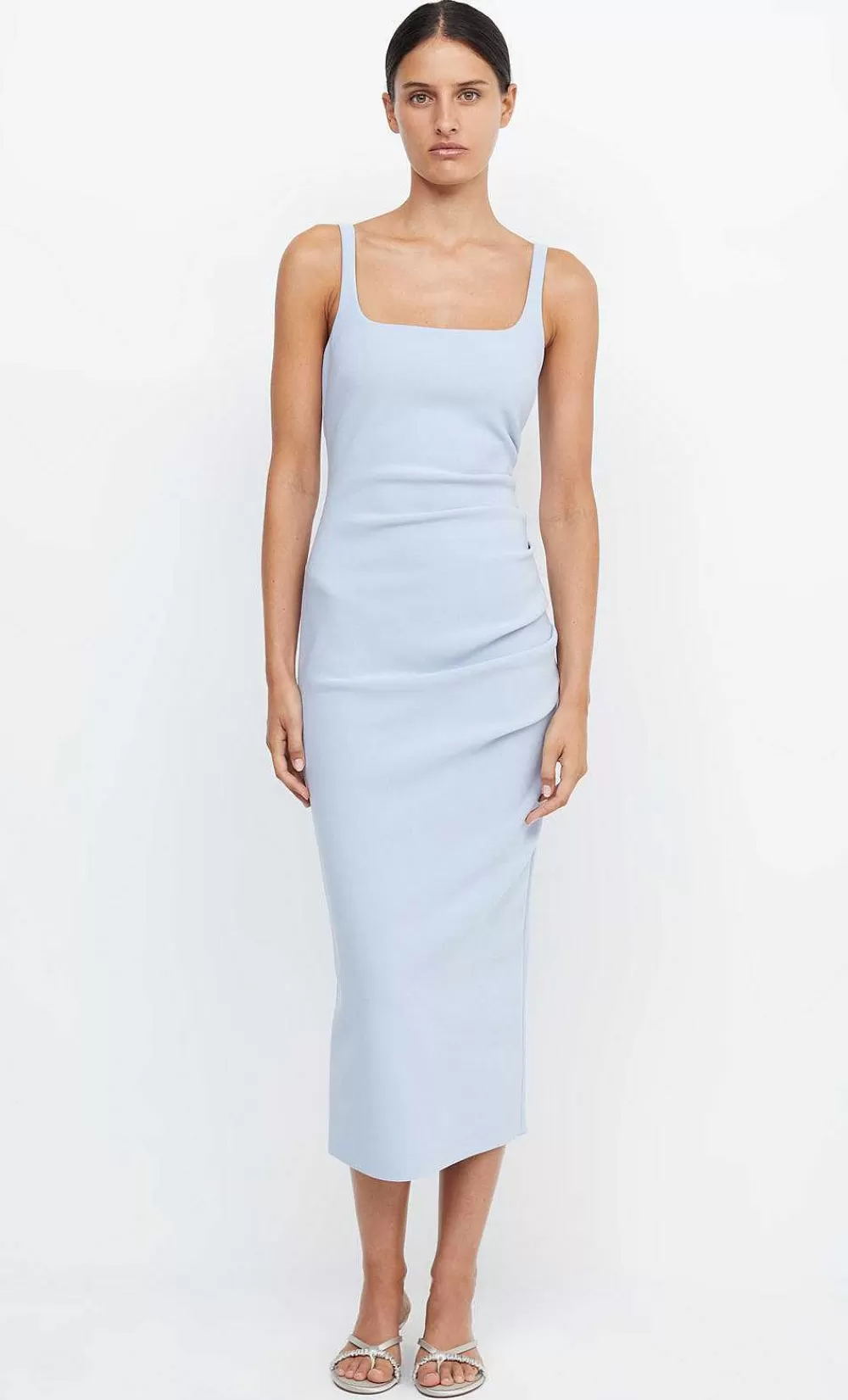 Women BEC + BRIDGE Midi Dresses-Be Mine Square Neck Dress
