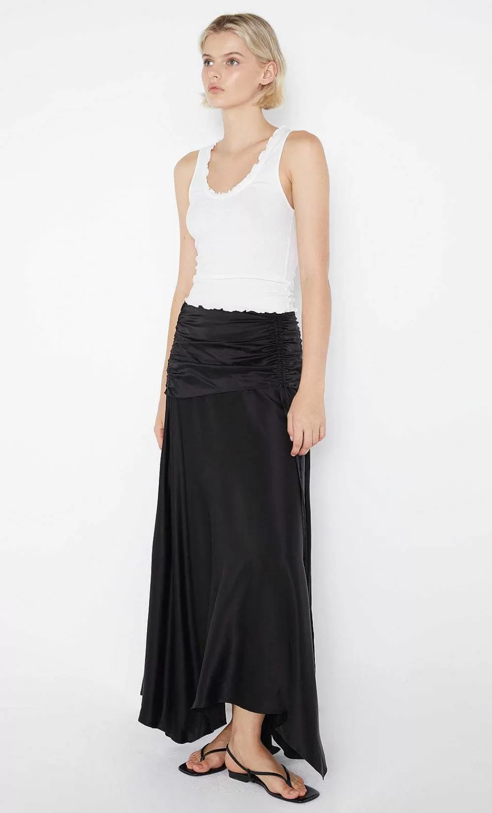 Women BEC + BRIDGE Skirts-Chantilly Silk Ruched Skirt