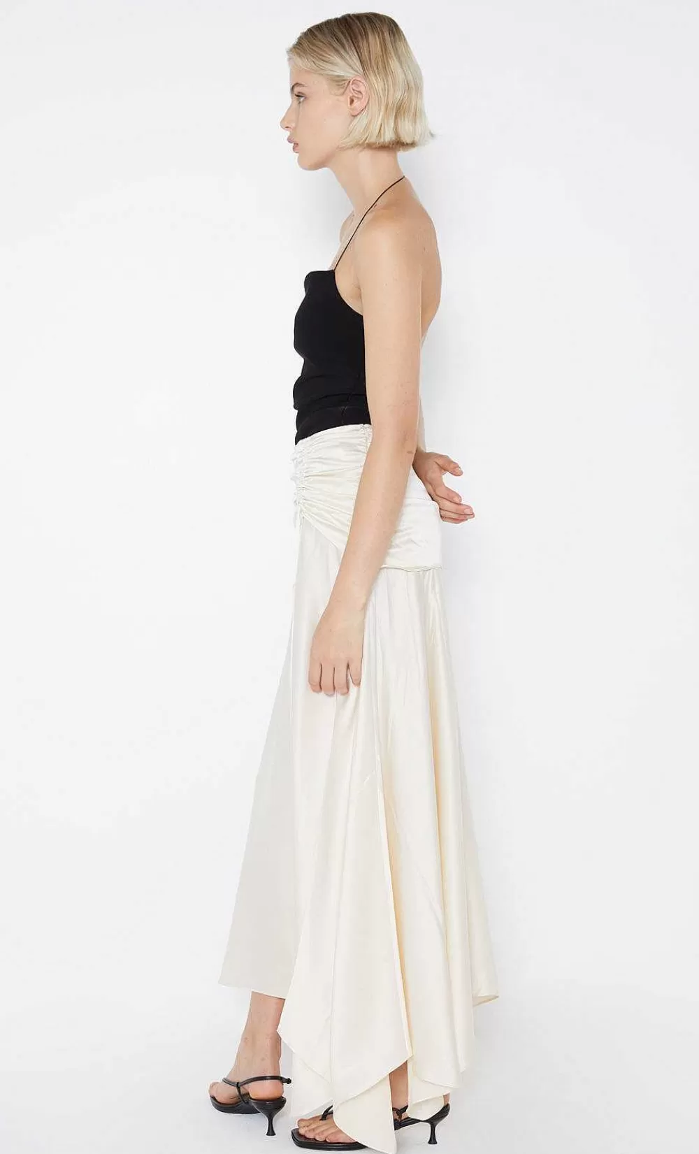 Women BEC + BRIDGE Skirts-Chantilly Silk Ruched Skirt
