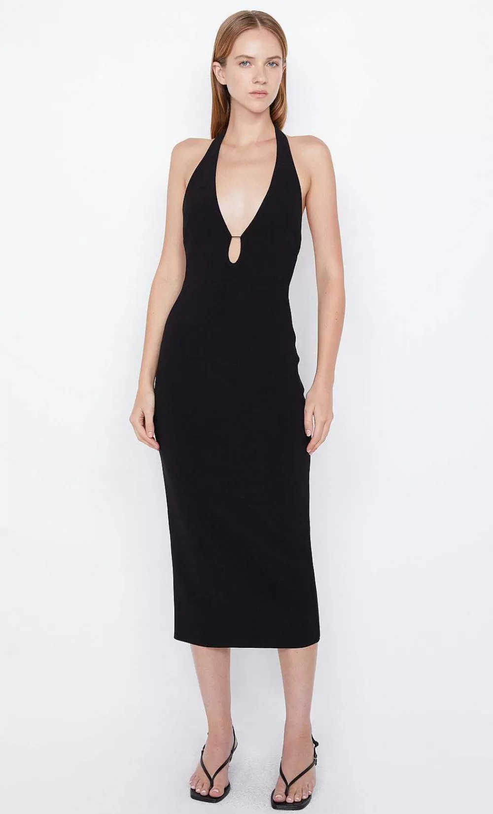 Women BEC + BRIDGE Midi Dresses-Elvie Halter Midi Dress