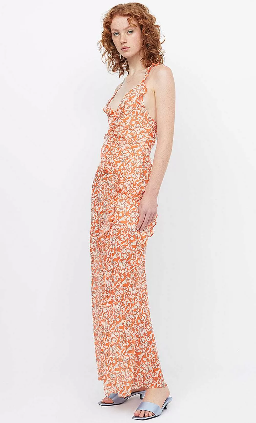Women BEC + BRIDGE Wedding Guest-Firefly Frill Maxi Dress