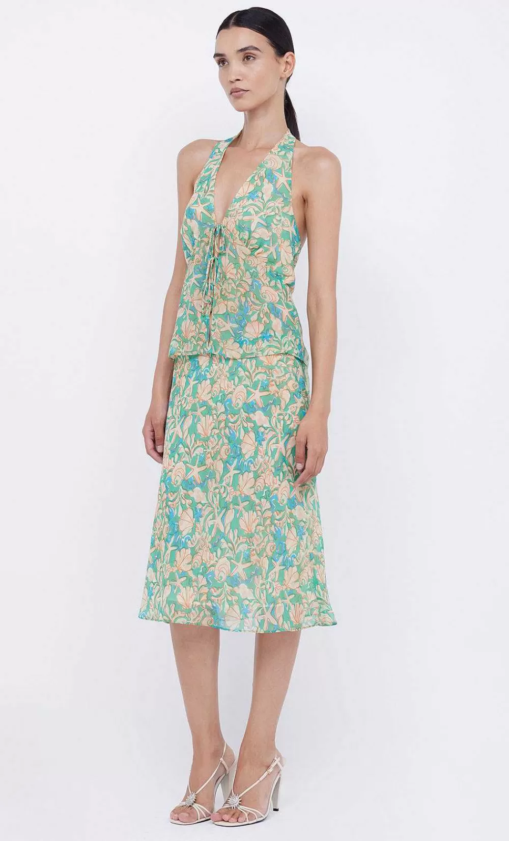 Women BEC + BRIDGE Sets-Oasis Bias Midi Skirt
