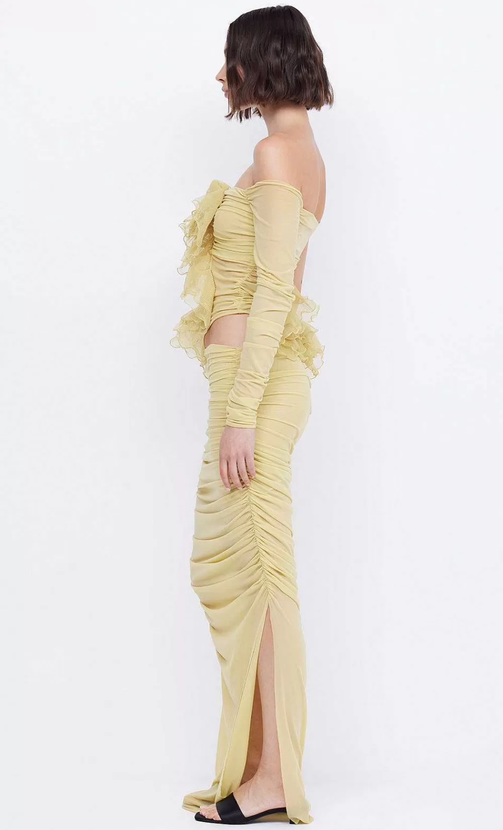 Women BEC + BRIDGE Wedding Guest-Spiral Crush Asym Maxi
